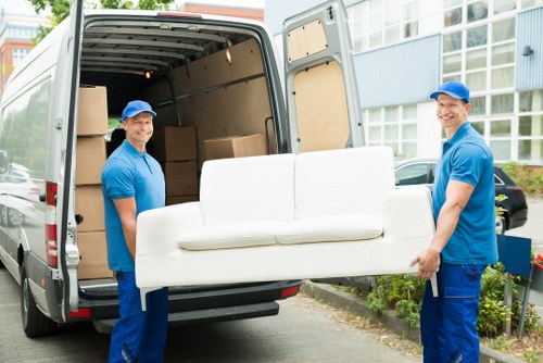 Commercial moving team planning a business relocation in Woolwich