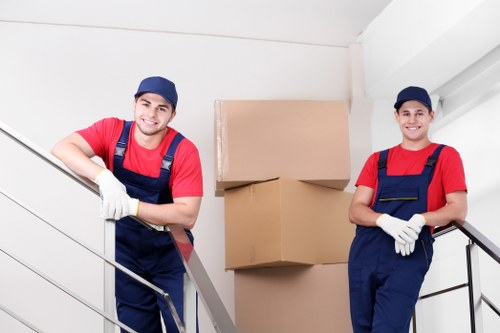 Local man and van in Woolwich handling household items carefully