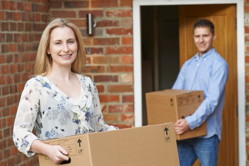 Moving van and crew preparing a booking for a man and van service