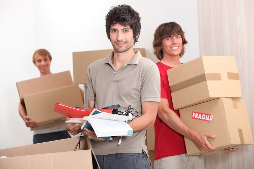Professional office relocation team coordinating a move in Woolwich