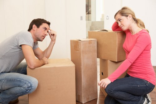 Removal checklist and packed belongings prepared for a Woolwich move