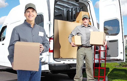Packed removal van for a move in Woolwich