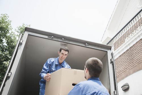 Organised moving boxes ready for a Woolwich house move
