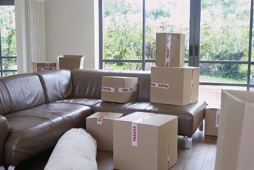 Charity donation items prepared for reuse after a move